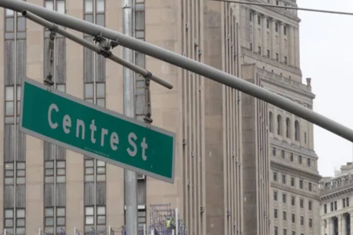 CENTER STREET SIGN in MANHATTAN 