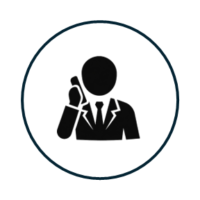 Get a lawyer on the phone within minutes of arrest symbol