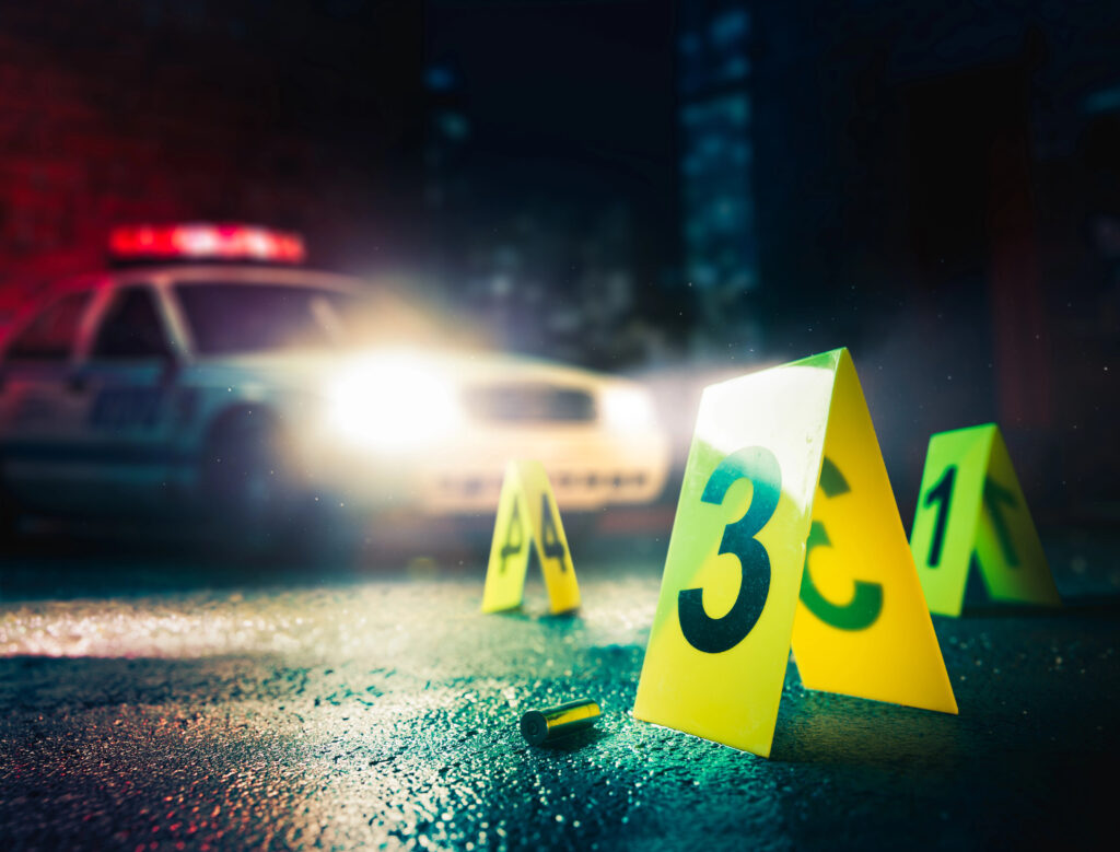 Murder Lawyer New York - crime scene in New York with a police car