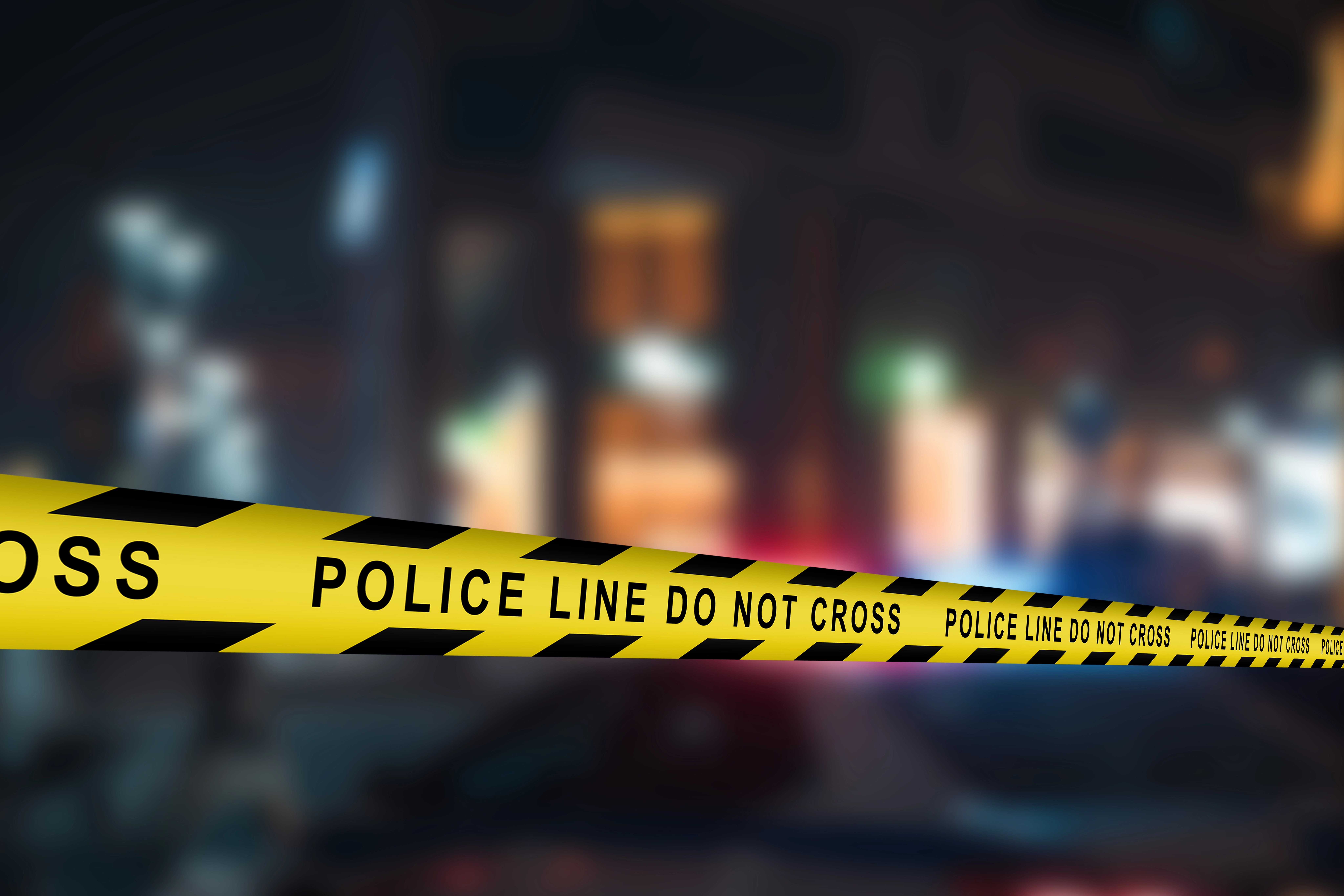Police crime sign after a weapons related case